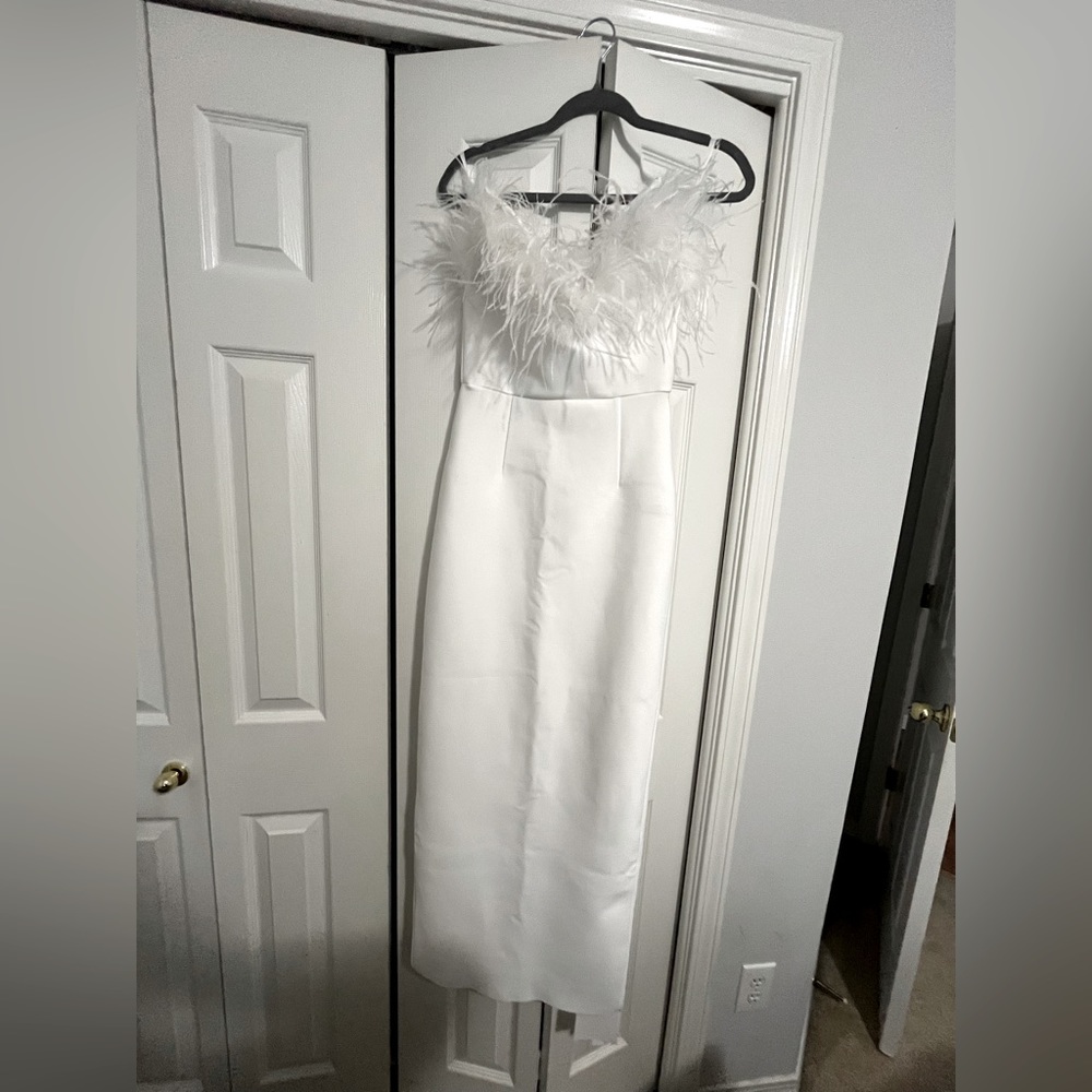 White Feathered Dress